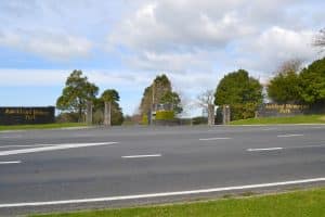 Entrance to North Shore cemetery Auckland Memorial Park