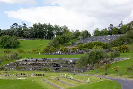 Burial plots with a view at premium cemetery Auckland Memorial Park