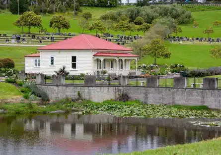 The cemetery Auckland locals prefer for small funeral services in this classic villa by the lake