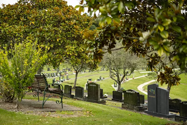 View from Hibiscus lawn from Auckland Memorial Park Cemetery Auckland
